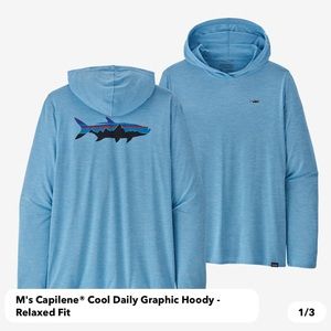 Men's Capilene® Cool Daily Graphic Hoody - Relaxed Fit size L